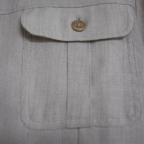 St Michael's Terylene Linen safari utility jacket belted 42 - Picture 9 of 11